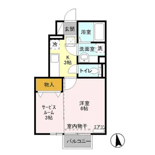 ディアコートエヌ【1階】の間取り