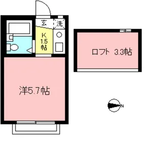 ルーブル国領【1階】の間取り