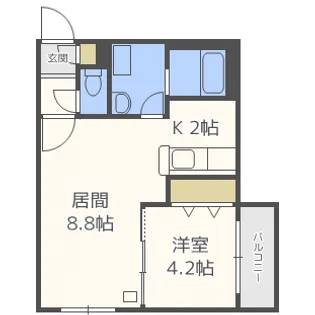 サフィニア七番館【4階】の間取り