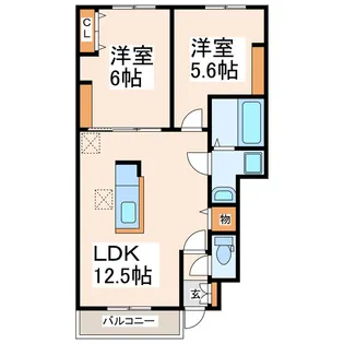 GRANDE ALBERO A棟【1階】の間取り