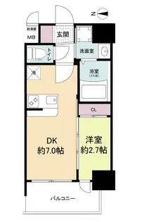 セレニテ新大阪ミラク壱番館【8階】の間取り