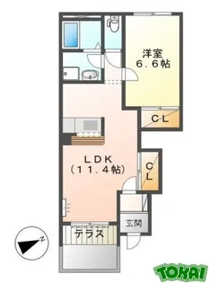 エルシャトーIII【1階】の間取り