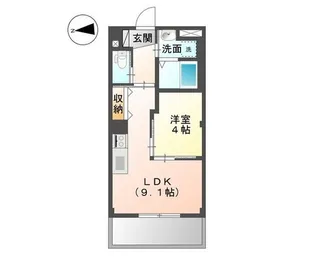 1LDKの間取り画像