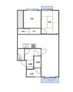 コーポ小嶋201号【2階】の間取り