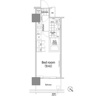パークハビオ赤坂タワー【3階】の間取り