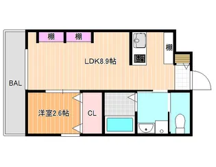 エヌエム・キャトフ・ヴァンオンズ【1階】の間取り