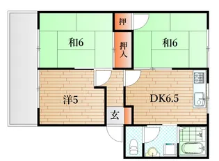 ハイツ乃木坂【2階】の間取り