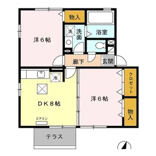 リビングタウンいせ E【1階】の間取り