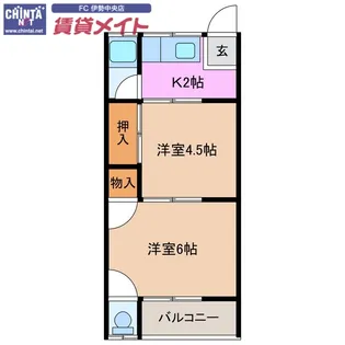 クラリティいせ【1階】の間取り