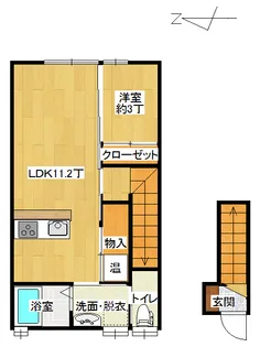 エステート・パレ・わせだII【1階】の間取り