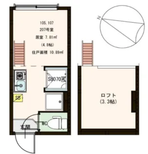 東京都杉並区成田東4【アパート】の間取り