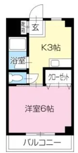 アンソレイエ弐番館【4階】の間取り