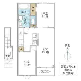 アスフォート II【2階】の間取り
