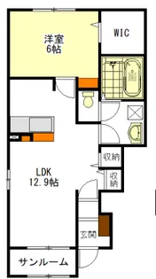 ココエミール A・B【1階】の間取り