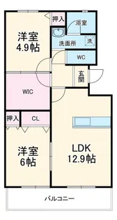 ヴェルデ・フォーユーII【3階】の間取り