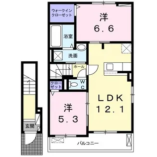 広島県三次市十日市南7【アパート】の間取り