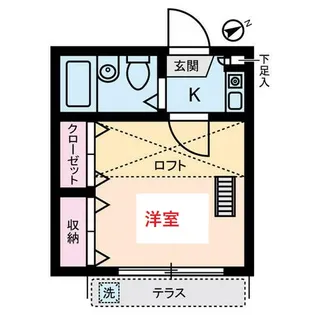 東京都大田区中央8【アパート】の間取り