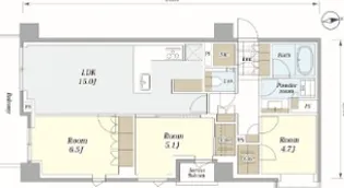 ブリリア目黒青葉台【5階】の間取り