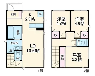 埼玉県さいたま市見沼区大和田町2【一戸建】の間取り