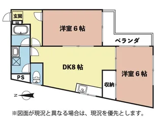 キャッスルマンション荒木町【3階】の間取り