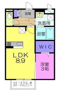 ロイヤルビュー【2階】の間取り