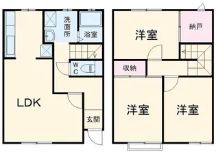 千葉県千葉市稲毛区山王町【一戸建】の間取り