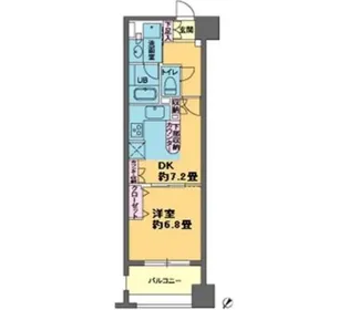 パークキューブ日本橋水天宮【6階】の間取り