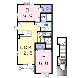 滋賀県東近江市八日市緑町【アパート】の間取り