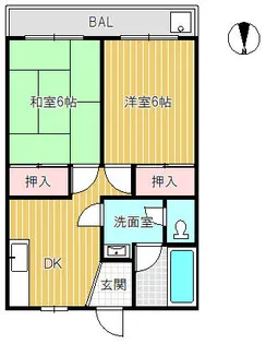 小坂コーポ【1階】の間取り