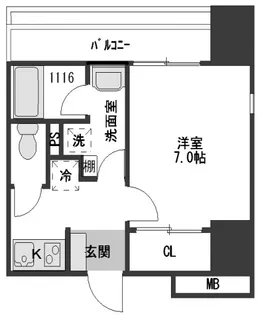 レピュア赤羽マークイースト【5階】の間取り