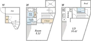 Belleviage Nakameguro【2階】の間取り