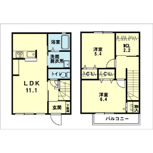 タウンフォートII C棟【1階】の間取り