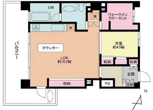 モン・ヴィラージュ仙川【5階】の間取り