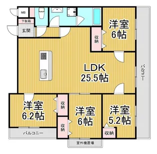 MESSAGE苦楽園三番町【2階】の間取り