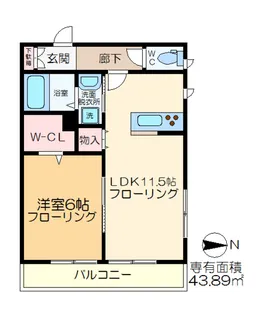Grand Duo Shinwa【2階】の間取り