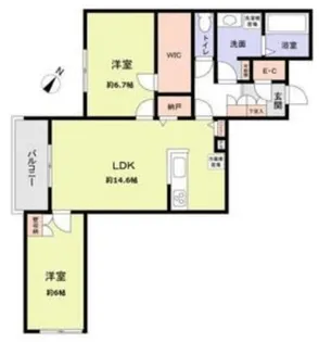 Ricott URAWA【2階】の間取り