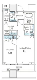 パークコート渋谷ザタワー【13階】の間取り