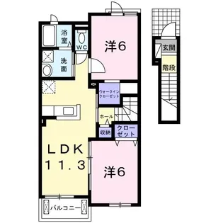茨城県水戸市青柳町【アパート】の間取り
