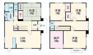 静岡県浜松市中央区篠ケ瀬町【一戸建】の間取り