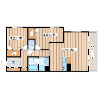 Di valore (ディヴァローレ)【3階】の間取り