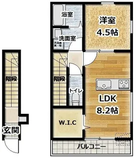 ルミウス北高下II A【2階】の間取り