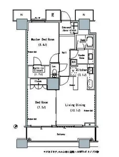 東京都中央区勝どき6【マンション】の間取り