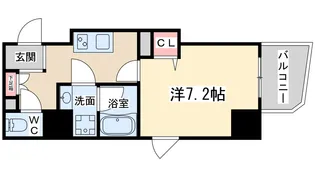 ダブルスタイル大阪天満宮【14階】の間取り