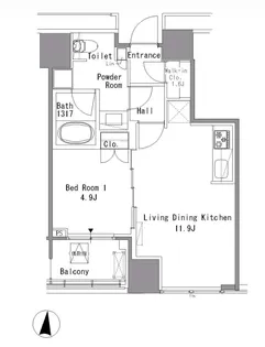 ホワイトタワー浜松町【2階】の間取り