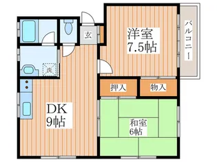 ハイツ松風【2階】の間取り