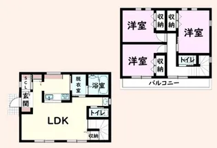 千葉県東金市田間【一戸建】の間取り