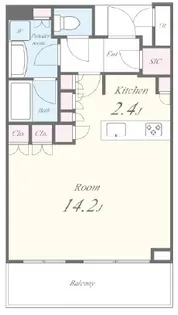 白金ザ・スカイEAST棟【6階】の間取り