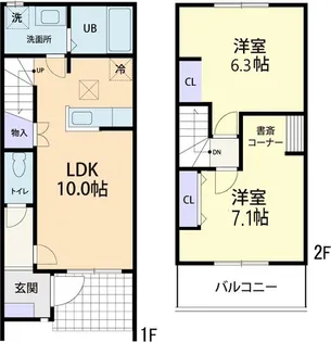 フォーリアテラスII Aの間取り