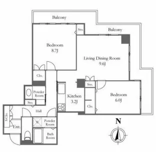 リバーシティ21イーストタワーズ 10棟【19階】の間取り