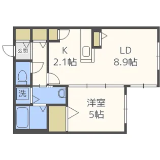 フランセレジデンシア グレース南麻生【2階】の間取り